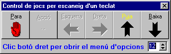 Pantalla de Control de jocs per escaneig