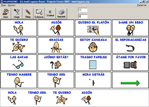 Pantalla del programa plaphoons